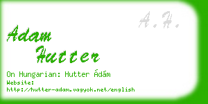 adam hutter business card